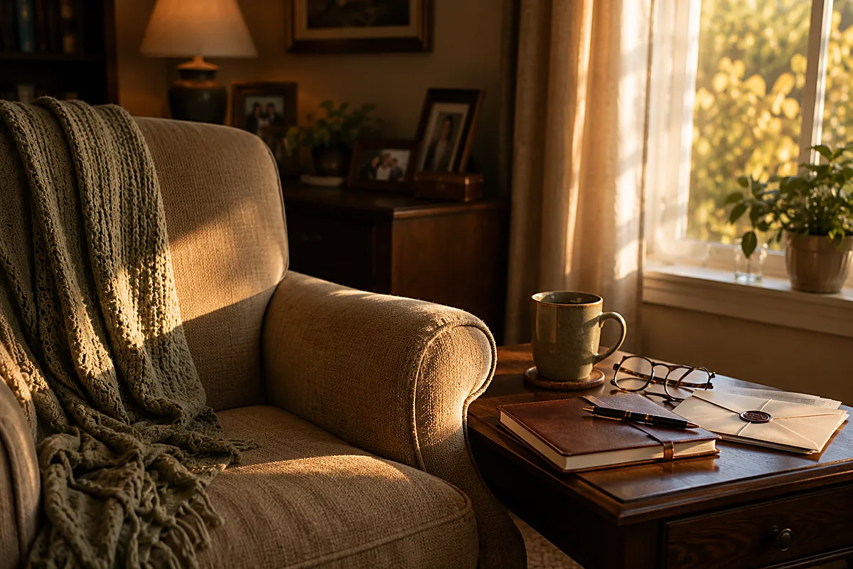 A quiet, softly lit room